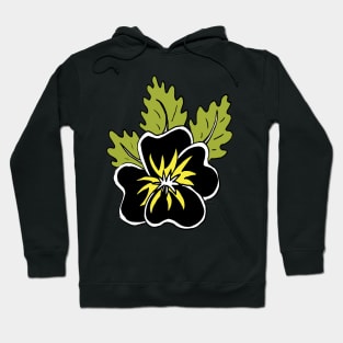 Single wild pansy cartoon flower illustration Hoodie